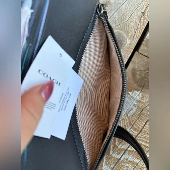 COACH Soft Tabby Bag, Leather & Pewter Hardware- Black 🖤 *Handpainted - Picture 13 of 17